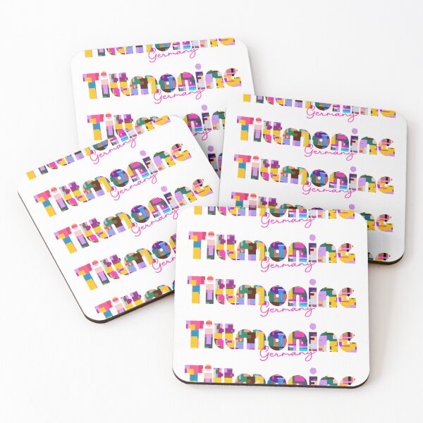 Item preview, Tittmoning, Germany, Vibrant Abstract City Typography Art designed and sold by Wanderful-roads.