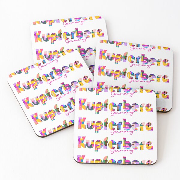 Item preview, Kupferberg, Germany, Vibrant Abstract City Typography Art designed and sold by Wanderful-roads.