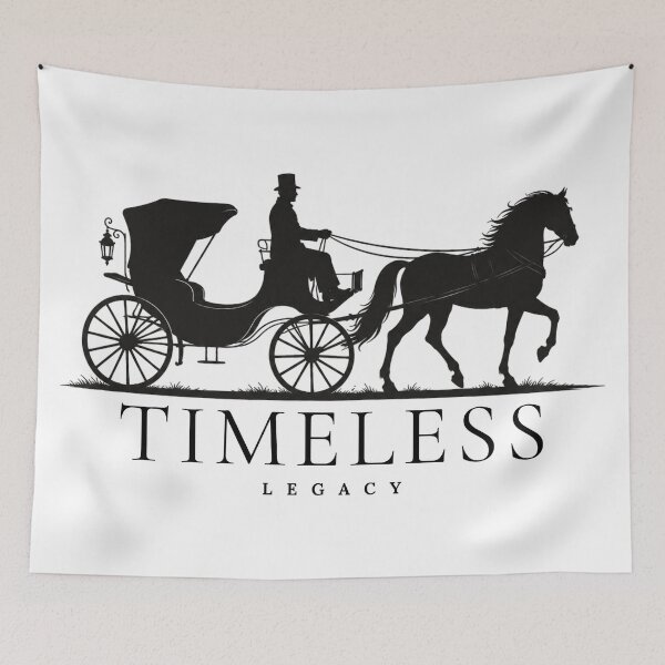 Item preview, Timeless Legacy Horse Carriage Vintage Silhouette Artwork designed and sold by KaBaRen.
