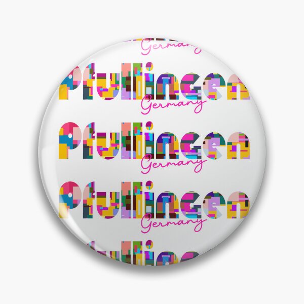 Item preview, Pfullingen, Germany, Vibrant Abstract City Typography Art designed and sold by Wanderful-roads.