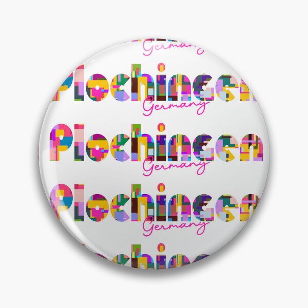 Item preview, Plochingen, Germany, Vibrant Abstract City Typography Art designed and sold by Wanderful-roads.