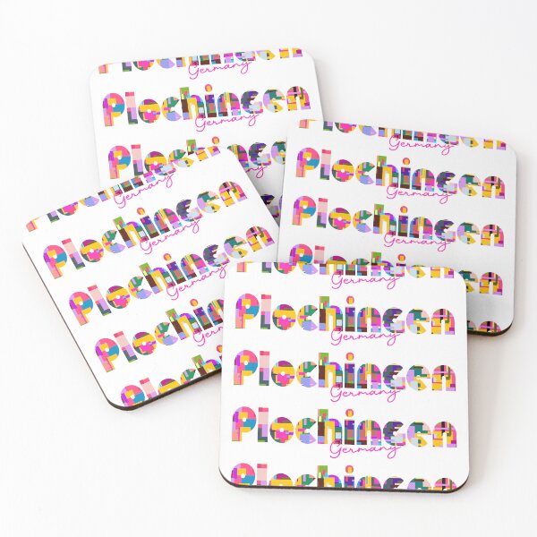 Item preview, Plochingen, Germany, Vibrant Abstract City Typography Art designed and sold by Wanderful-roads.