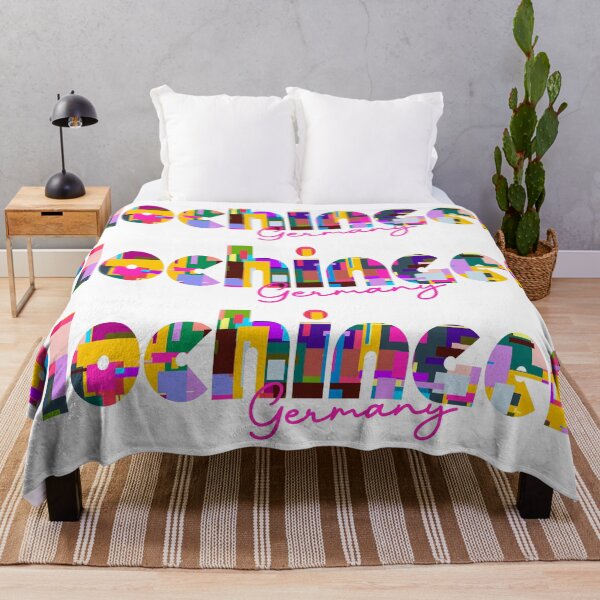 Item preview, Plochingen, Germany, Vibrant Abstract City Typography Art designed and sold by Wanderful-roads.