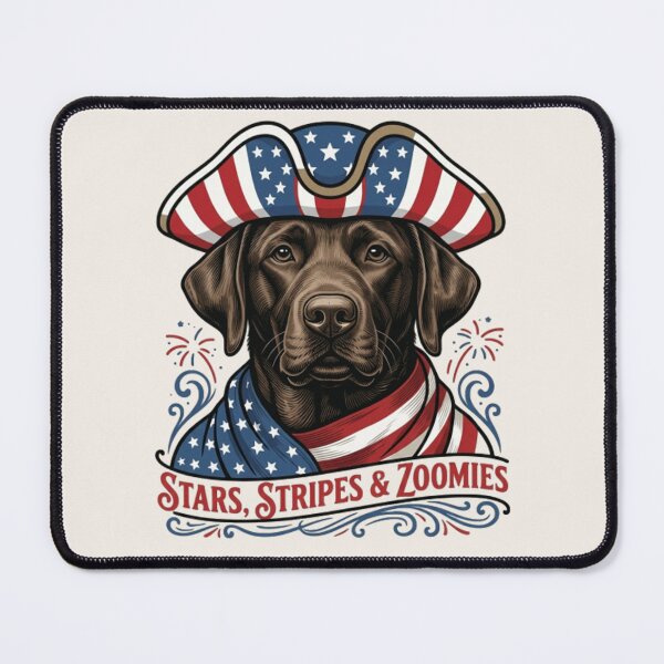 Item preview, Stars Stripes & Zoomies Patriotic Dog T-Shirt & Sticker Usa Pride Tshirt July 4th designed and sold by ZyxDes.