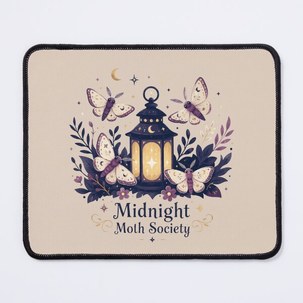 Item preview, Midnight Moth Society - Whimsical Celestial Lantern Badge designed and sold by KrzysztofART.