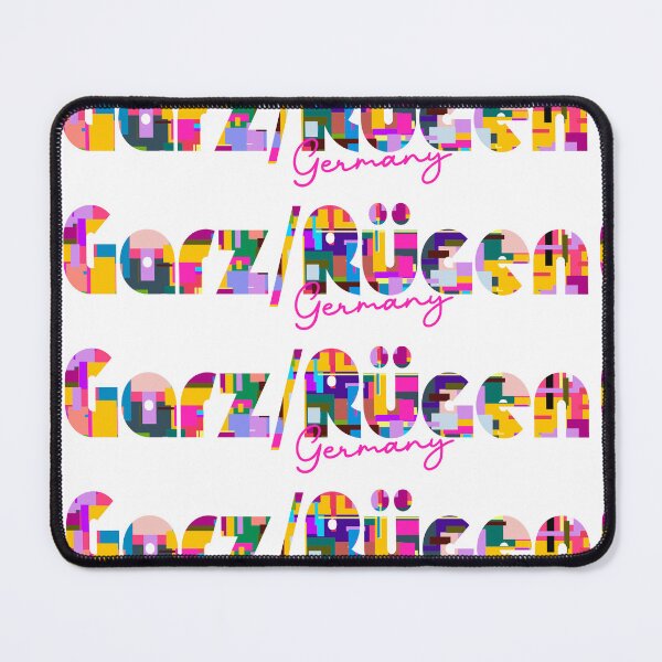 Item preview, Garz/Rügen, Germany, Vibrant Abstract City Typography Art designed and sold by Wanderful-roads.