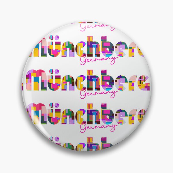 Item preview, Münchberg, Germany, Vibrant Abstract City Typography Art designed and sold by Wanderful-roads.