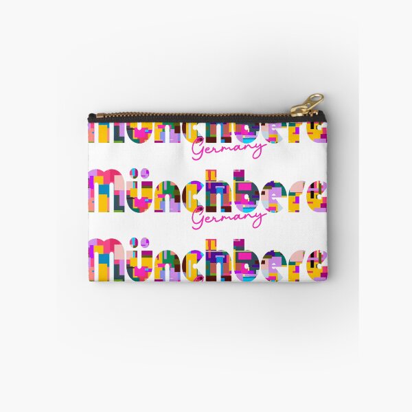 Item preview, Münchberg, Germany, Vibrant Abstract City Typography Art designed and sold by Wanderful-roads.
