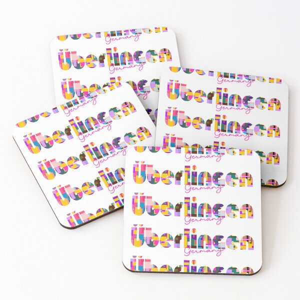 Item preview, Überlingen, Germany, Vibrant Abstract City Typography Art designed and sold by Wanderful-roads.