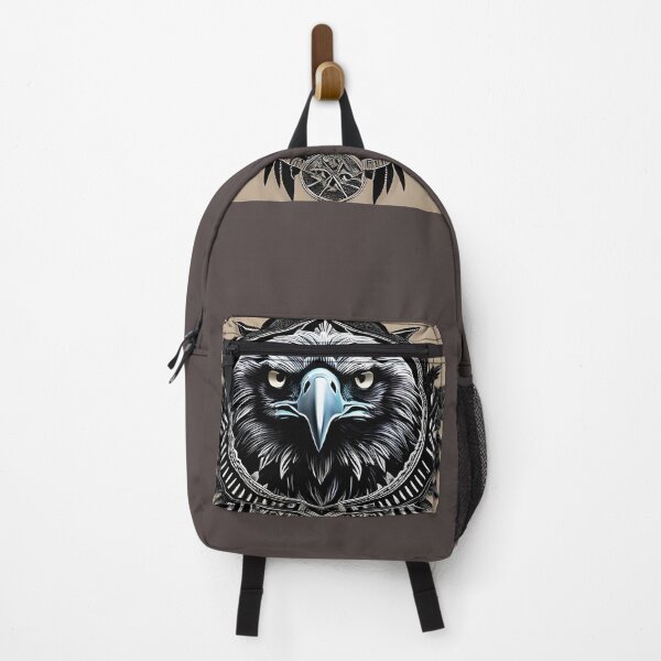 Item preview, Majestic Silver Eagle Emblem – Intricate Tribal Bird of Prey Crest designed and sold by RaresS.