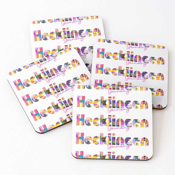 Item preview, Hecklingen, Germany, Vibrant Abstract City Typography Art designed and sold by Wanderful-roads.