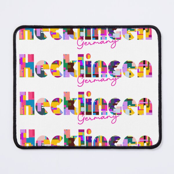 Item preview, Hecklingen, Germany, Vibrant Abstract City Typography Art designed and sold by Wanderful-roads.