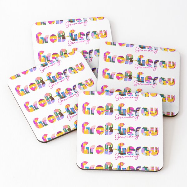 Item preview, Groß-Gerau, Germany, Vibrant Abstract City Typography Art designed and sold by Wanderful-roads.