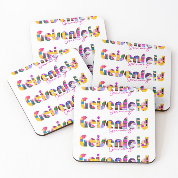 Item preview, Geisenfeld, Germany, Vibrant Abstract City Typography Art designed and sold by Wanderful-roads.