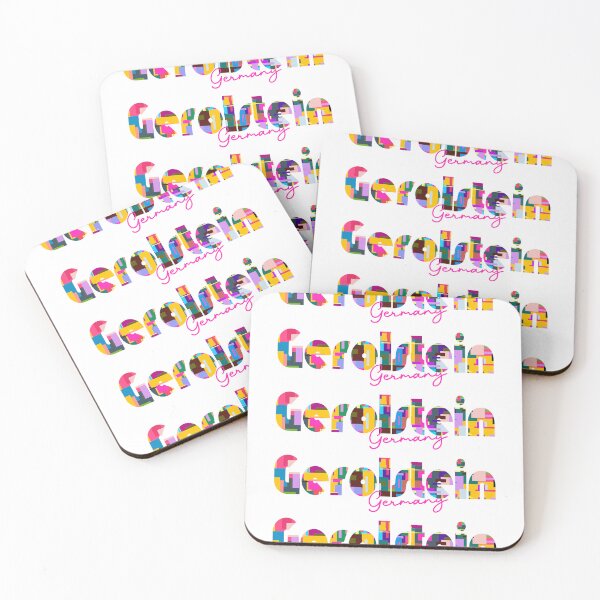 Item preview, Gerolstein, Germany, Vibrant Abstract City Typography Art designed and sold by Wanderful-roads.