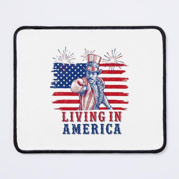 Item preview, Apollo Creed Living In America Funny 4th July USA Boxing Fighter designed and sold by DesignForYou79.