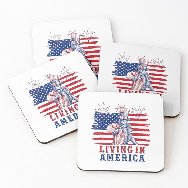 Item preview, Apollo Creed Living In America Funny 4th July USA Boxing Fighter designed and sold by DesignForYou79.