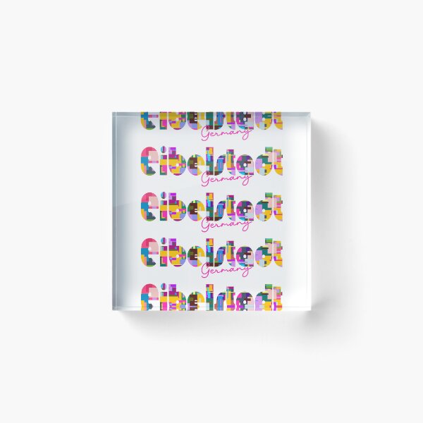 Item preview, Eibelstadt, Germany, Vibrant Abstract City Typography Art designed and sold by Wanderful-roads.
