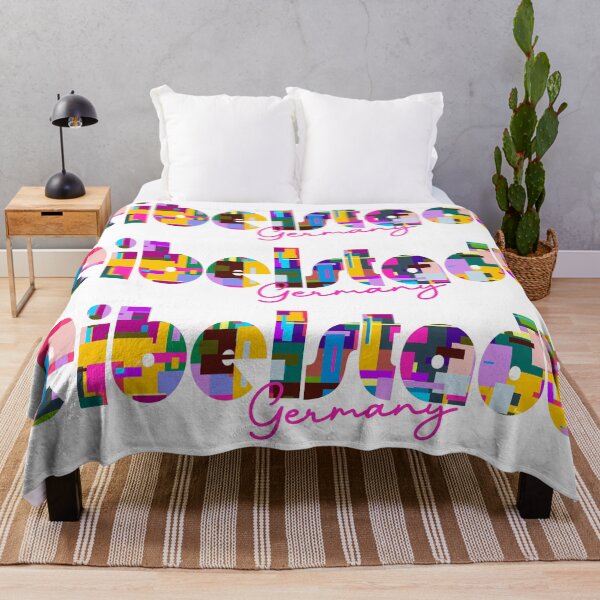 Item preview, Eibelstadt, Germany, Vibrant Abstract City Typography Art designed and sold by Wanderful-roads.