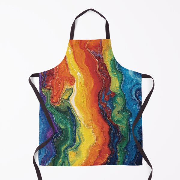 Item preview, Rainbow Acrylic Pour Abstract Fluid Art Color Flow designed and sold by Myra365Art.