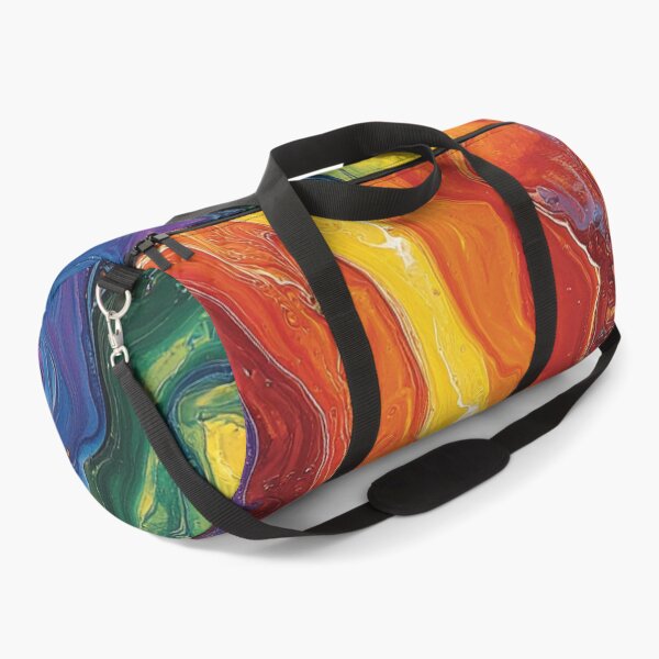 Item preview, Rainbow Acrylic Pour Abstract Fluid Art Color Flow designed and sold by Myra365Art.