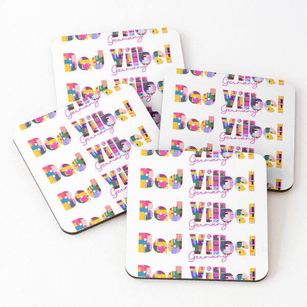 Item preview, Bad Vilbel, Germany, Vibrant Abstract City Typography Art designed and sold by Wanderful-roads.