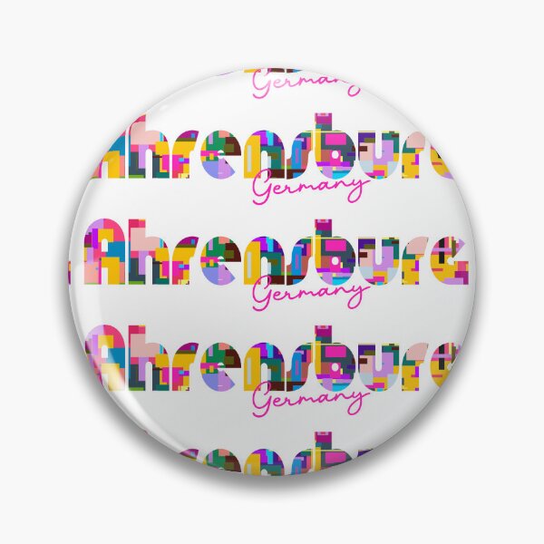Item preview, Ahrensburg, Germany, Vibrant Abstract City Typography Art designed and sold by Wanderful-roads.