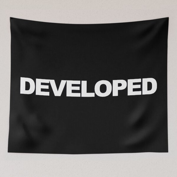 Item preview, DEVELOPED — White Minimal Bold Type Statement designed and sold by WORDPAUSE.