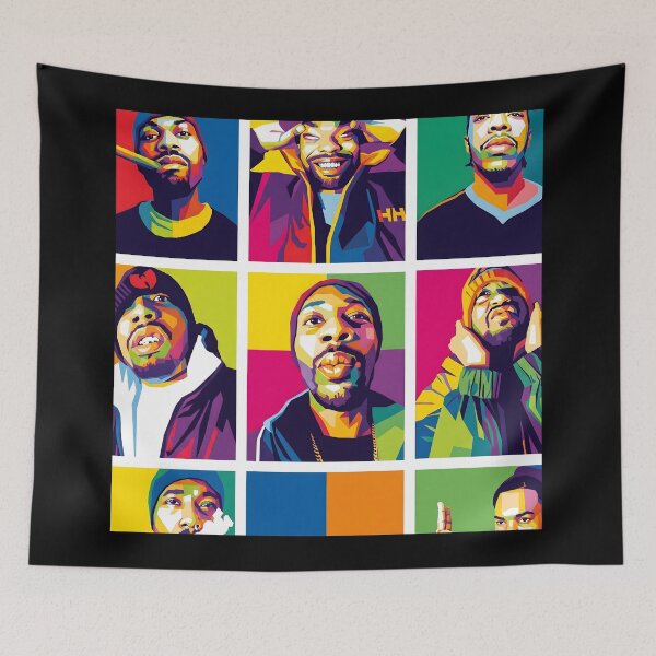 Aperçu de l'œuvre Pop Art du Wu-Tang Clan créée et vendue par fiverofthebox.