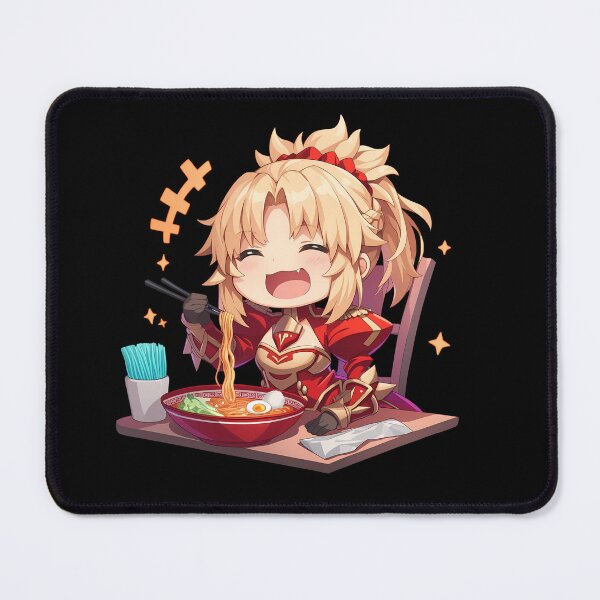 Item preview, Mordred Red Saber Fate Grand Order Laughing Kawaii Ramen Moment designed and sold by mildaclairmo.