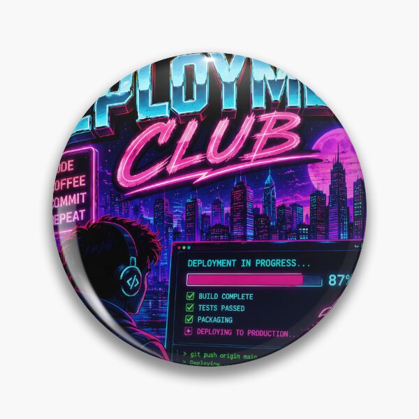 Artikelvorschau, MIDNIGHT DEPLOYMENT CLUB – Neon City Programmer Synthwave Deployment Design entworfen und verkauft von PenchalaPrabhas.
