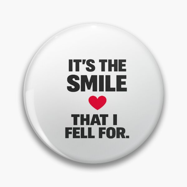 Item preview, It's The Smile That I Fell For | Romantic Minimalist Typography designed and sold by Lovestickerco.