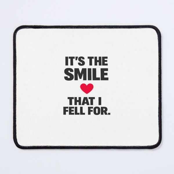 Item preview, It's The Smile That I Fell For | Romantic Minimalist Typography designed and sold by Lovestickerco.