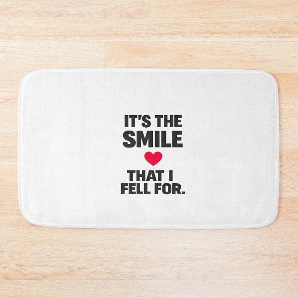 Item preview, It's The Smile That I Fell For | Romantic Minimalist Typography designed and sold by Lovestickerco.