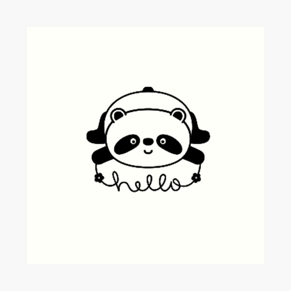 Panda Roblox Art Prints Redbubble - cute roblox looks panda