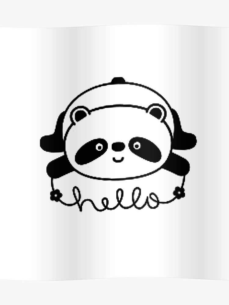 Hello Panda Poster - 