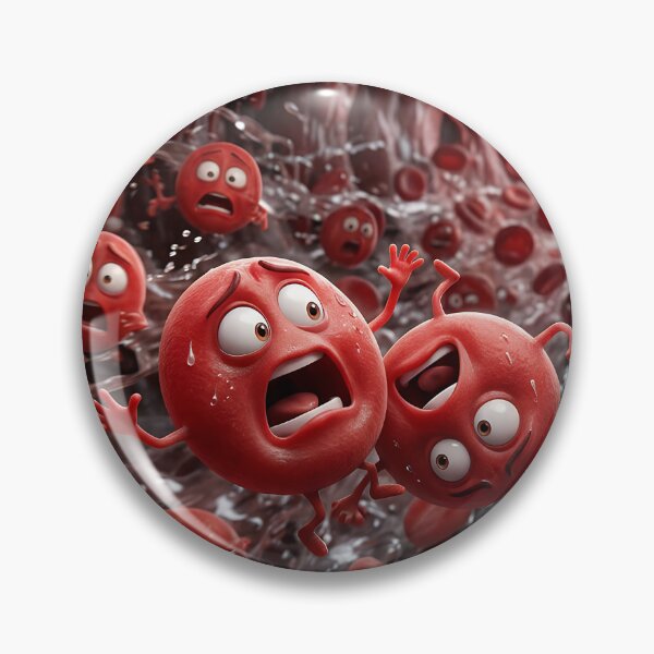Item preview, Panic in the Bloodstream | Funny Red Blood Cell Medical Humor Design designed and sold by athanasioungr.
