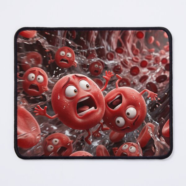 Item preview, Panic in the Bloodstream | Funny Red Blood Cell Medical Humor Design designed and sold by athanasioungr.