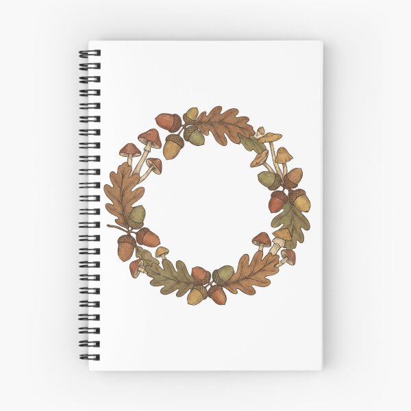 Item preview, Autumn Acorn and Oak Leaf Wreath — Woodland Botanical Illustration designed and sold by Ortsas.