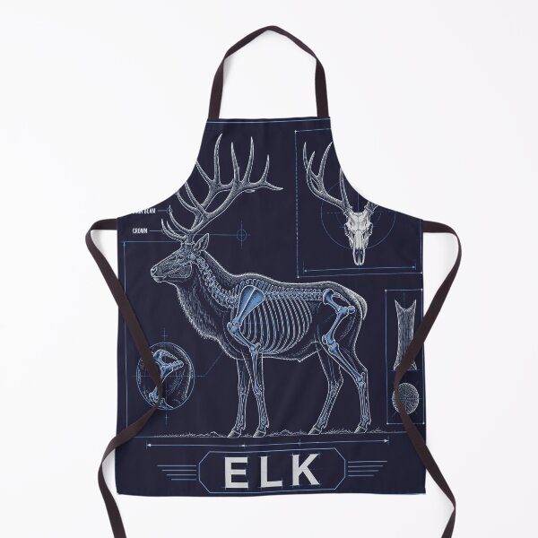 Item preview, Elk Blueprint Anatomy T-Shirt, Bull Elk Skeleton Schematic Tee, Hunting Technical Drawing Shirt, Navy Blue Hunter Gift, Antler Diagram Graphic designed and sold by SunnyDesign82.