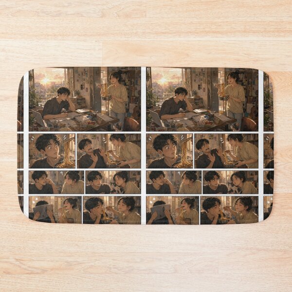 Item preview, Student Life Cozy Reading Room Comic Print designed and sold by Grafititee.