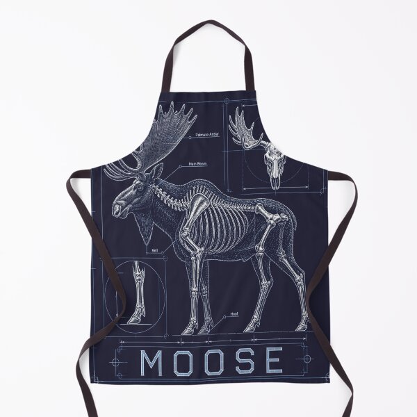 Item preview, Moose Blueprint Anatomy T-Shirt, Bull Moose Skeleton Schematic Tee, Hunting Technical Drawing Shirt, Navy Blue Hunter Gift, Antler Diagram Graphic designed and sold by SunnyDesign82.
