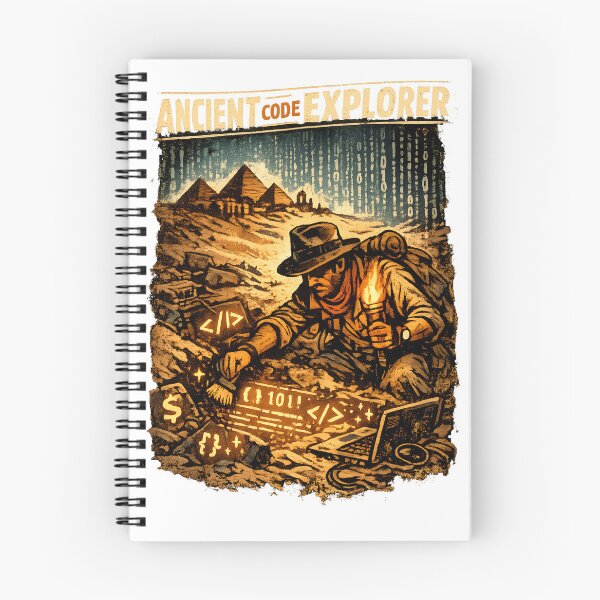 Item preview, ANCIENT CODE EXPLORER – Retro Adventure Poster of Buried Source Code Discovery designed and sold by PenchalaPrabhas.