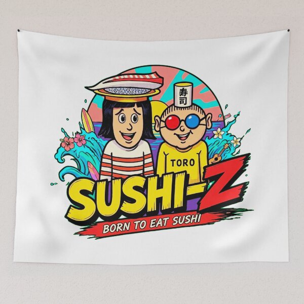 Item preview, The Sushi-z: Tropical Vibes and Sushi Dreams designed and sold by Japan Cyberpunk Universe & Surreal Characters.