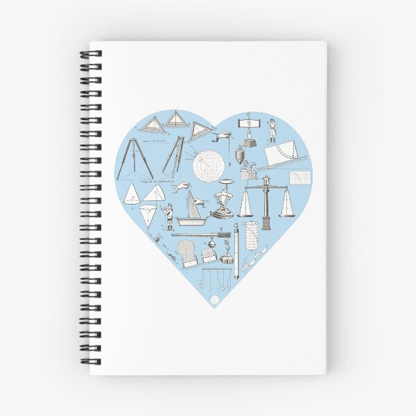 Item preview, Pastel blue gravity Physics heart STEM designed and sold by Anne Londez Studio.