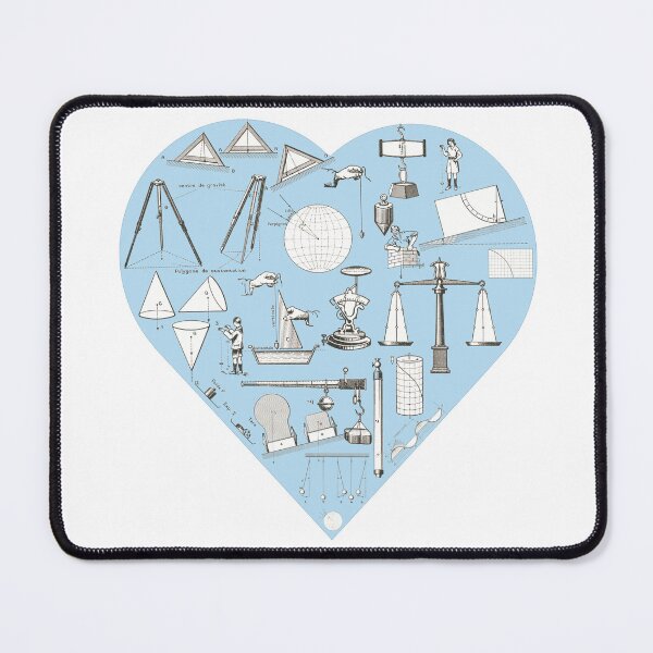 Item preview, Pastel blue gravity Physics heart STEM designed and sold by Anne Londez Studio.