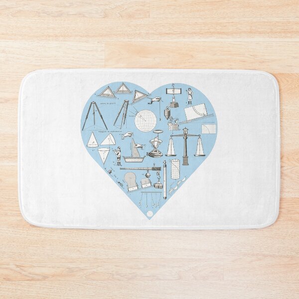 Item preview, Pastel blue gravity Physics heart STEM designed and sold by Anne Londez Studio.