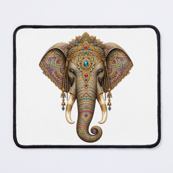 Item preview, Ornate Mandala Elephant, Sacred Geometry designed and sold by Inky Atlas.