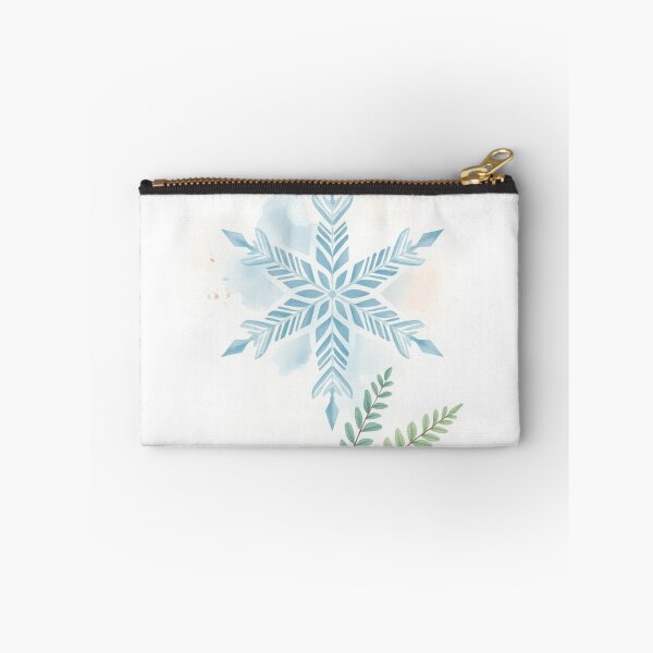 Item preview, Watercolor Snowflake and Green Plant Branch designed and sold by Vida e Arte.