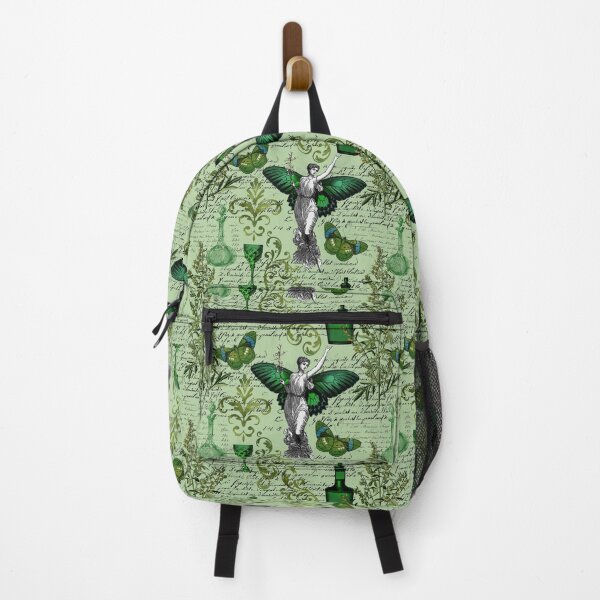 Item preview, Forest Fairy and Healing Herbs Green Academia Aesthetic Pattern - Pistachio Green designed and sold by CanisArtStudio.